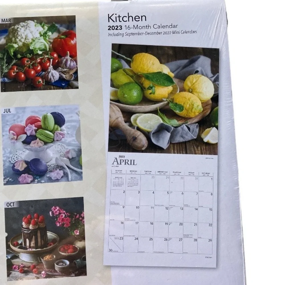 Calendar “Kitchen” Sixteen Months Brand New Beautiful Food Photos
